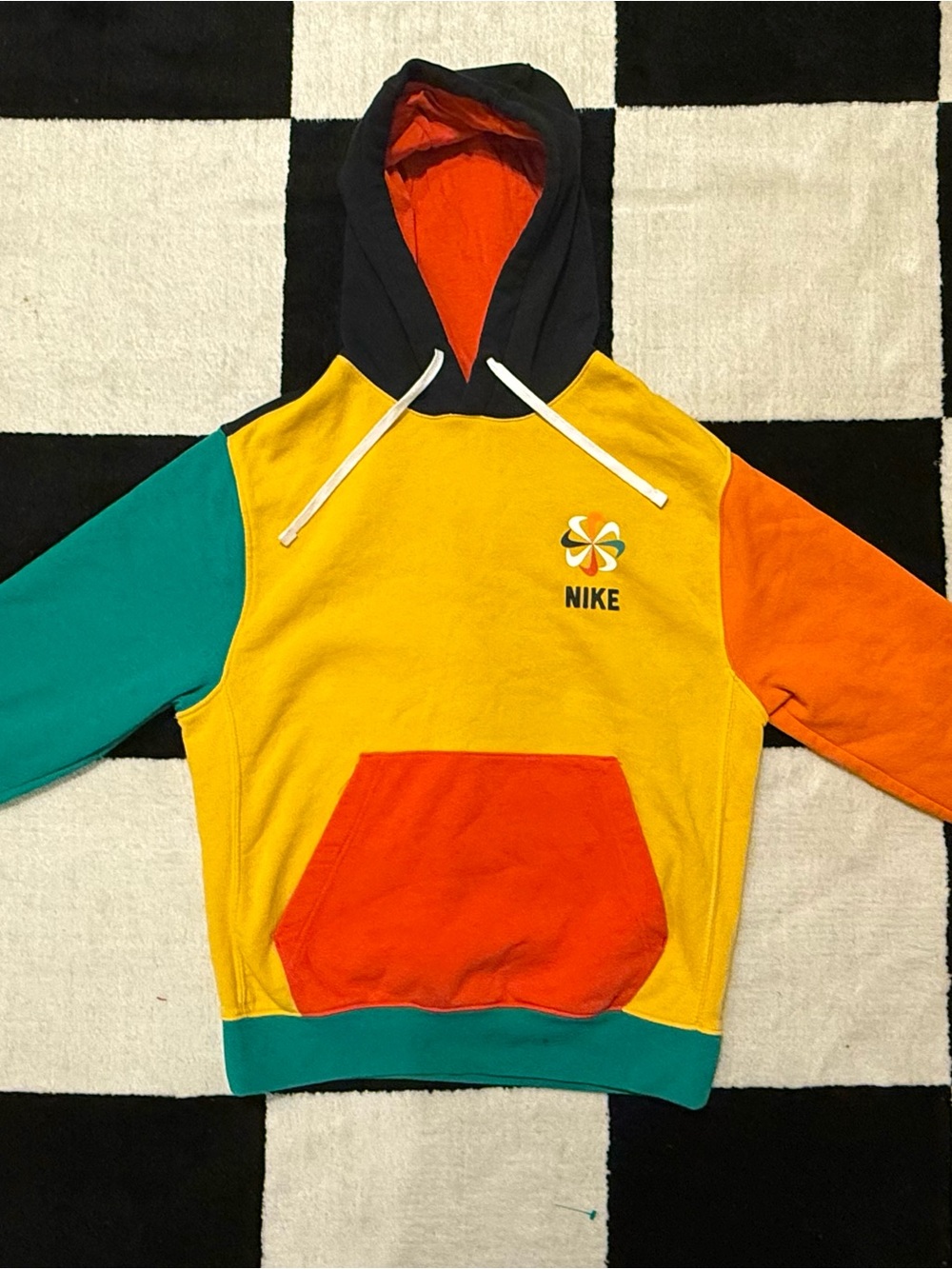 Retro Nike Evolution of the Swoosh Color Block Hoodie